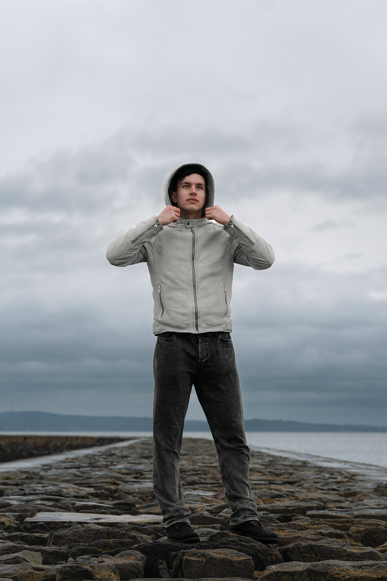 Final edited frame from the Between Rounds urban editorial series, Granton Harbour, Edinburgh
