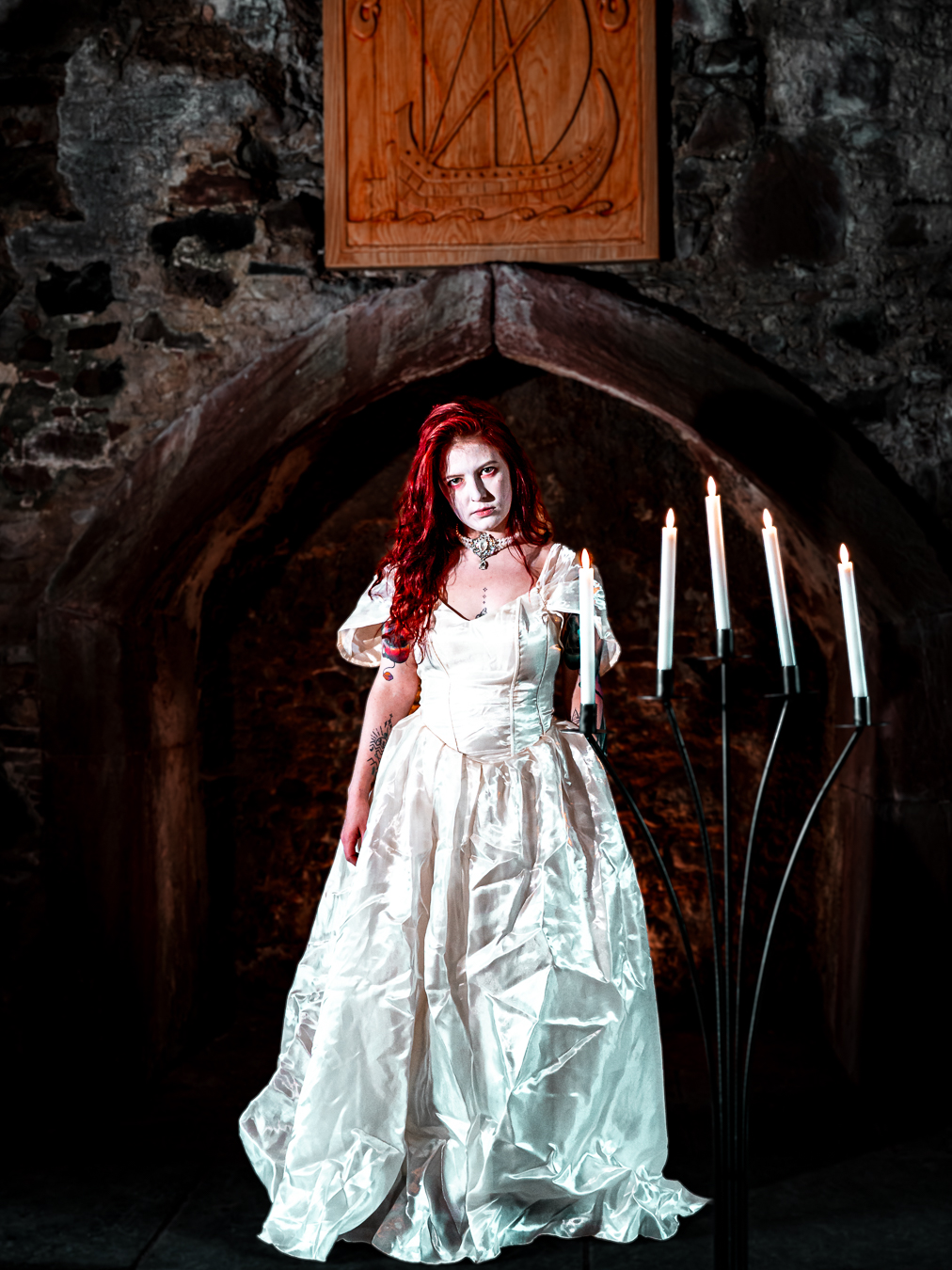 She Was Here Long Before the Candles — a Portencross Castle editorial with Jess